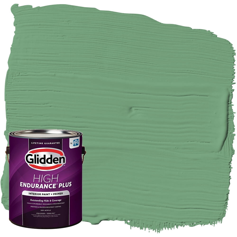 Glidden HEP Interior Paint and Primer, Misty Emerald Lake / Green, 1 Gallon, Eggshell Walmart