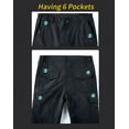 thumbnail image 7 of Men's Hiking Cargo Pants Work Climbing Camping Snow Ski Trousers with 6 Pockets, 7 of 7