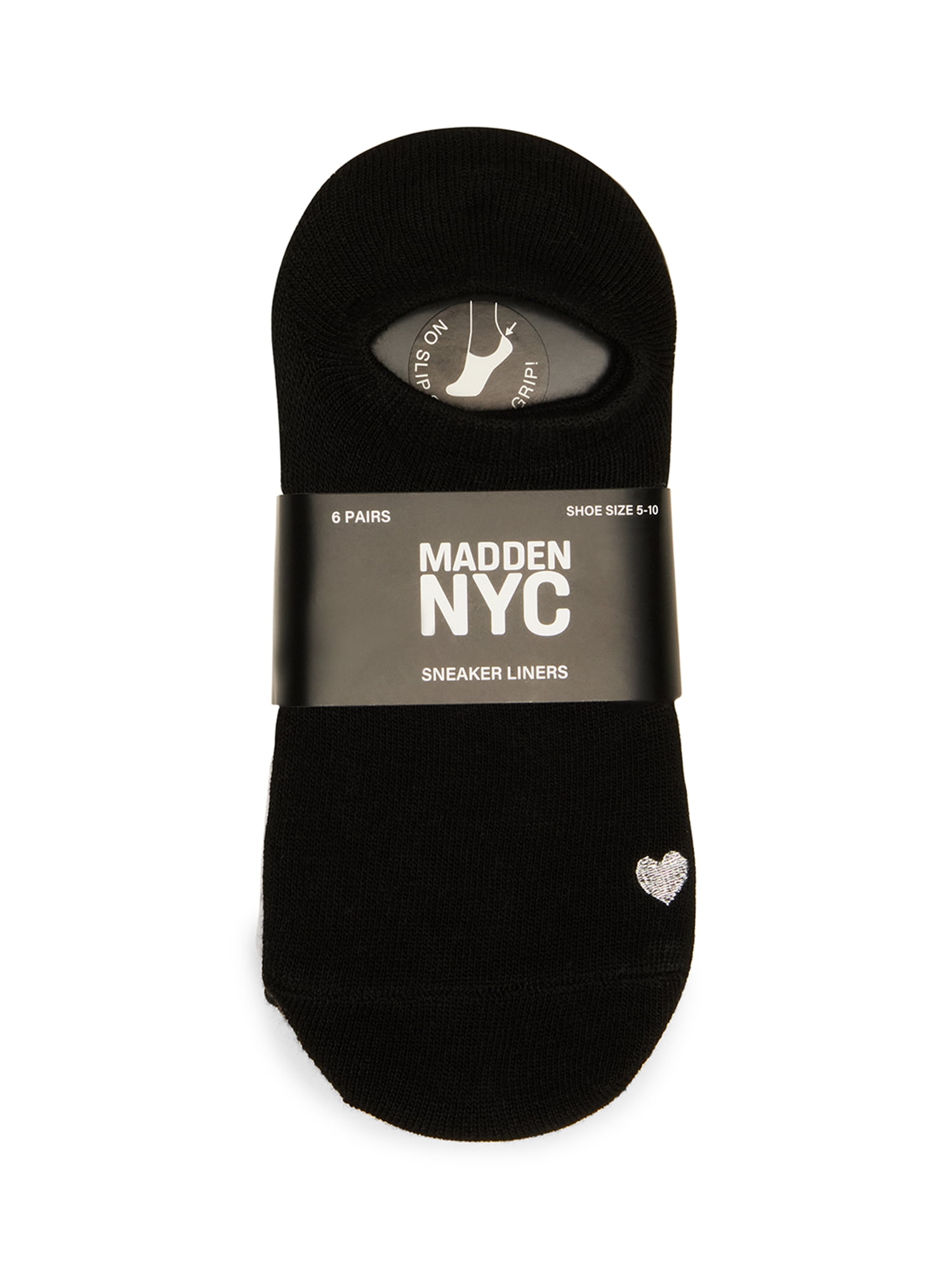 Madden NYC Women's Sneaker Liners, 6-Pack, Fits Shoe Size 5-10