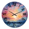 thumbnail image 2 of Designart "Colorful Sky Photo delicate Illusion I" Landscapes Oversized Wall Clock, 2 of 5