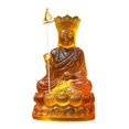 thumbnail image 3 of Figura budista sobre base de loto, estatua budista, adorno, decoración de mesa, escultura meditadora para estante de escritorio, decoración de oficina Estilo C, 3 of 8