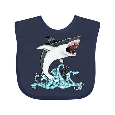 

Inktastic Great White Shark Jumping Gift Baby Boy or Baby Girl Bib