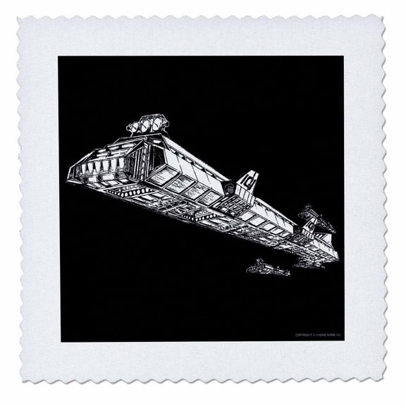 3dRose, Spaceship, 14x14 inch quilt square