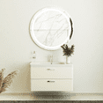 thumbnail image 3 of Modern Wall-Mounted Bathroom Vanity with Washbasin | Fiona Beige Matte Collection | Non-Toxic Fire-Resistant MDF-36"-Diamond Collection 24", 3 of 5