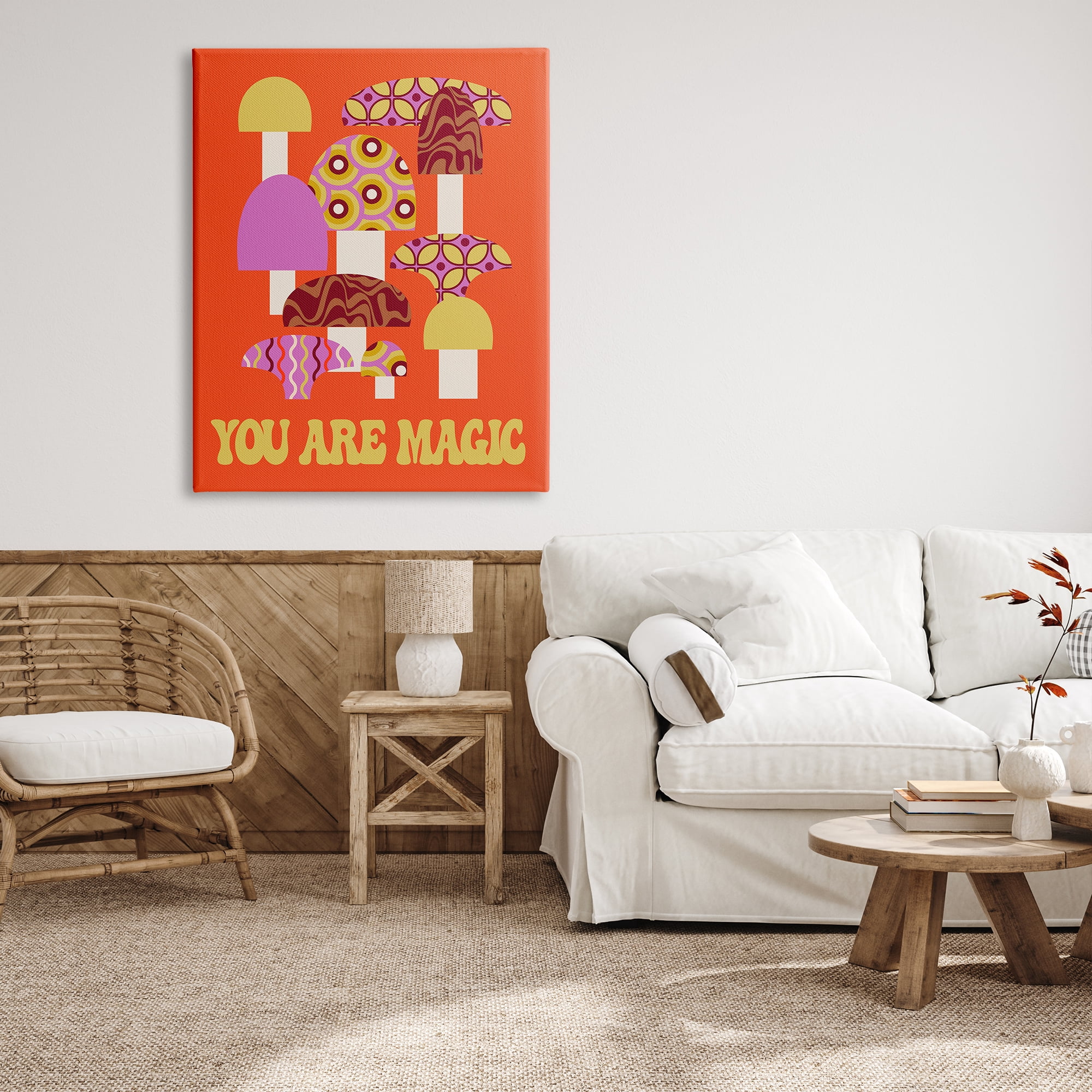 Stupell Industries You Are Magic Mushrooms Botanical & Floral Painting Gallery Wrapped Canvas Art Print Wall Art, 36 x 48
