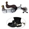 thumbnail image 2 of ANXPTIME 2pack Hand Carved Spurs for Cowboy Boot Texa Star Motifs Retros Look, 2 of 7