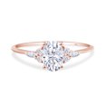 thumbnail image 3 of AFFY 1.25CT Oval, Marquise & Round Lab Created Moissanite Engagement Ring for Women 10K Rose Gold-6, 3 of 6