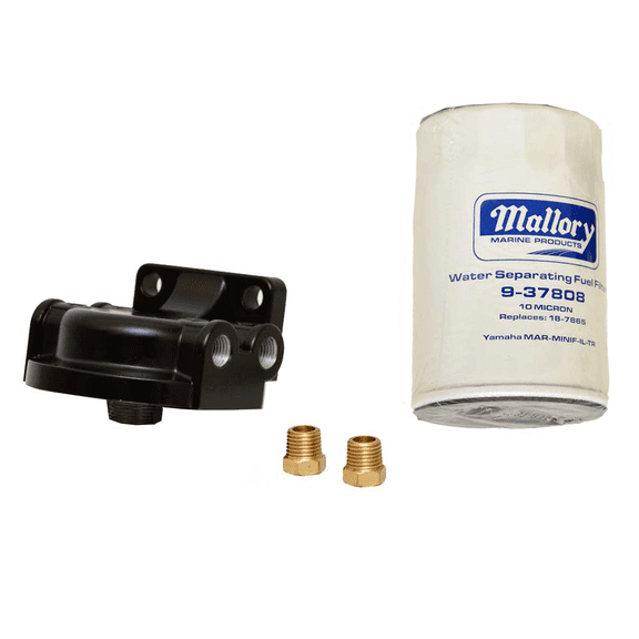 Mallory Boat Water Fuel Separator 9-37857 | 10 Micron Mini 1/4 NPT