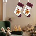 thumbnail image 6 of Large Christmas Stocking, Cute Animal Hanging Stocking with Knitted Cuff, 1 Piece Xmas Stocking, Holiday Christmas Tree Fireplace Decor, Style C, for Festive Season, 6 of 6