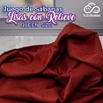 thumbnail image 3 of Sabanas Queen Size Microfibra Amplias Con Relieve Diseño Elegante Nubisuave  Liso Textura Suave, 3 of 6