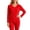Red, variant on Women's Plus Size thermal Underwear Top Fleece Lined V Neck Long Sleeve Warm Base Layer Shirt Soft Comfy Cold Weather Top for Loungewear Daily Wear Red