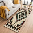 thumbnail image 3 of 2x6 Kitchen Runner Rug, Boho Red Teal Brown Non-Skid Rubber Backing Large Rectangle Rugs - Living Room Bedroom Home Office, Southwestern Vintage Geometric Indoor Floor Mat Carpets Washable Rug, 3 of 9