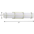 thumbnail image 2 of Grid LED Collection 22-inch Silver Ridge and White Linen Acrylic Modern Style Bath Vanity Wall Light, 2 of 2