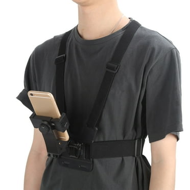 Mobile Phone Chest Mount, Adjustable Nylon Straps Chest Phone Holder for Action Camera and Mobile Phone