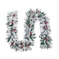 thumbnail image 2 of Artificial Flowers,2.7M Christmas Garland With Flocked Realistic Frosted Greenery For Indoor Outdoor Holiday Decor Christmas Vine For Mantel Staircase Wreath, 2 of 7