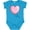 Turquoise, variant on Inktastic Pink Balloon Heart Boys or Girls Baby Bodysuit