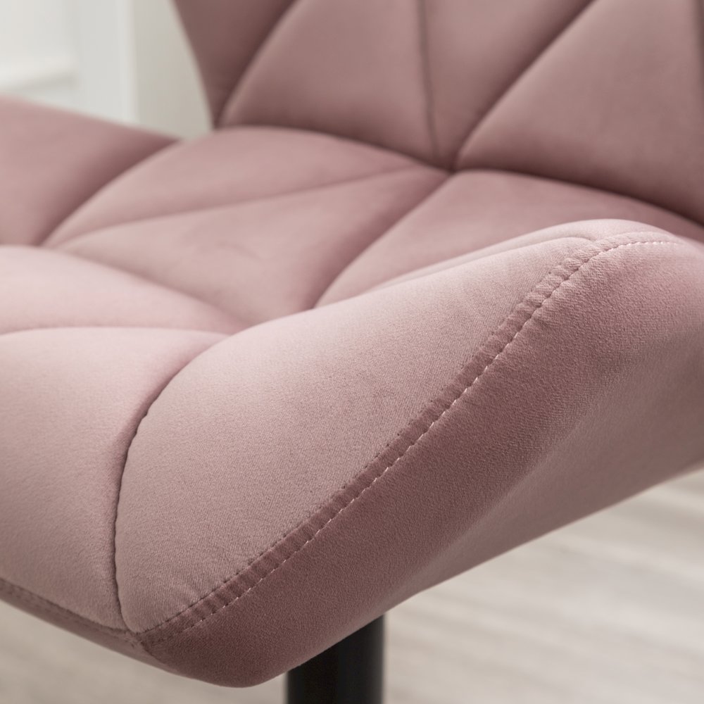Eldon Diamond Tufted Adjustable Swivel Office Chair in Mauve