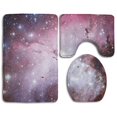 thumbnail image 1 of ABPHQTO Espacio exterior Infinity Galaxy Universe Juego de alfombras de baño de 3 piezas Alfombra de baño Alfombra de contorno y tapa de inodoro, 1 of 2
