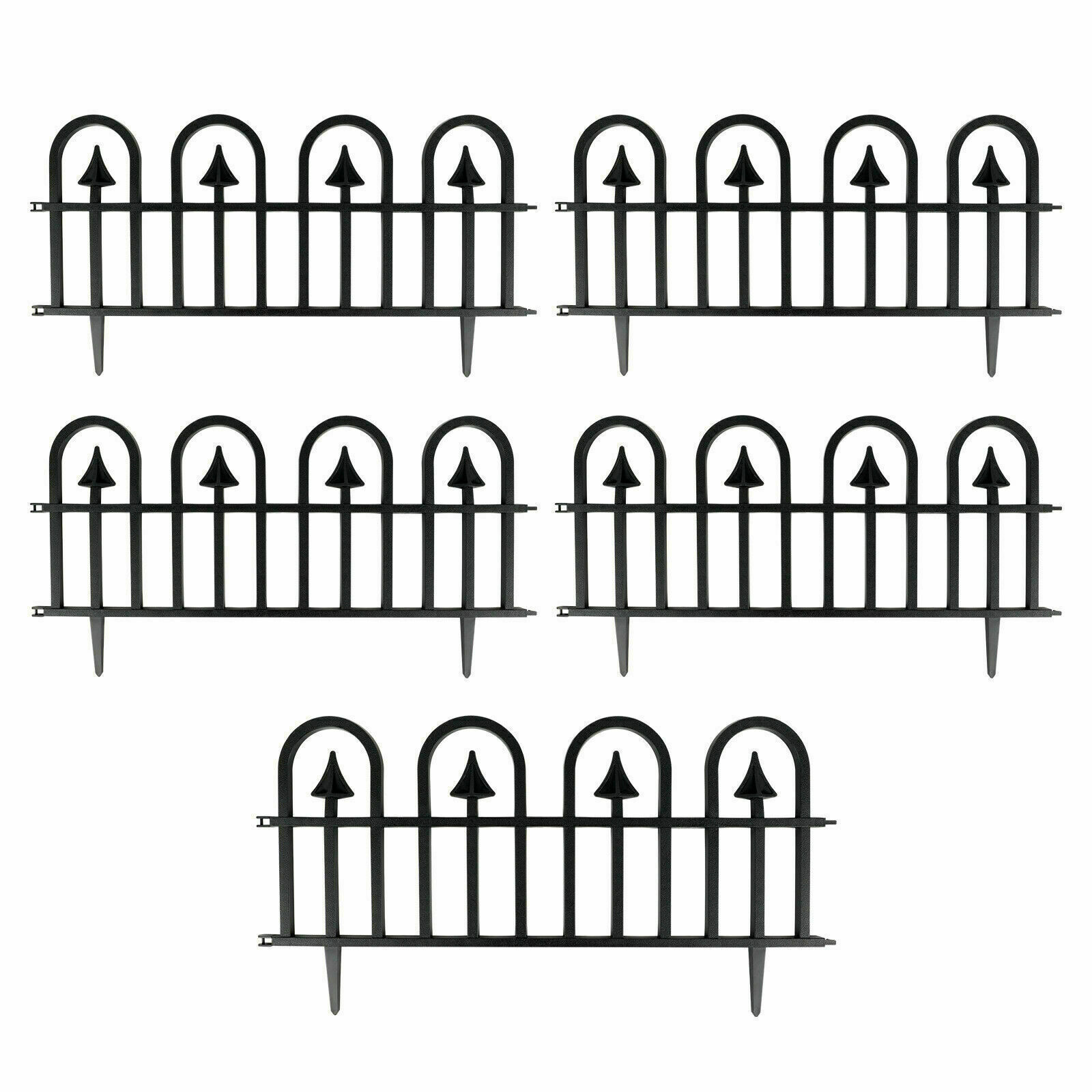 5pcs/set Garden Plastic Fence Panels Lawn Edging Border Panel Edge