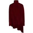 thumbnail image 7 of Wowcloth Woman's Velvet Blouse, Solid Color High Neck Long Sleeve, Elegant and Soft, for Fashion and Daily Wear, 7 of 7