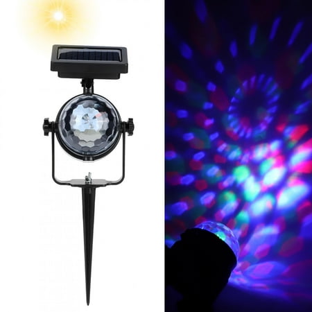 

Tebru Projection Light Solar Rotating Colorful Projection Lights Waterproof Outdoor Solar Lawn Light Energy Saving Lighting Supplies