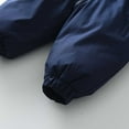 thumbnail image 4 of Newborn Snowsuit Baby's Romper Jumpsuit Winter Coats Warm Down Coat Cute Padded Windproof Onesie for Infant Girls Boys Dark Blue 1-2 Years, 4 of 7