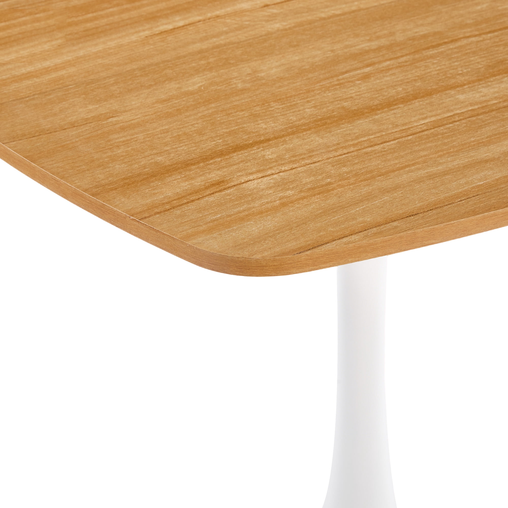 Miniyam 31.5" Modern Square Dining Table with MDF Top and Metal Base, Space-Saving Design for Small Spaces, Oak
