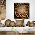 thumbnail image 4 of Designart Symmetrical Brown Black Fractal Flower - Floral Throw Pillow - 12x20, 4 of 5