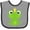 Heather and Black, variant on Inktastic Cute Frog, Green Frog, Frog Prince, Crown Boys or Girls Baby Bib