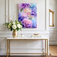 thumbnail image 4 of Canvas Wall Art, Pink Purple Floral Framed Canvas Prints for Bedroom Bathroom, Spring Hydrangea Flower Fantasy Botanical Gallery Wrapped Wall Decor for Home Office, Gifts, 11"x14" Ship Next Day, 4 of 5