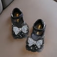 thumbnail image 4 of TOWED22 Girls Toddler Dress Shoes Flower Princess Shoes Glitter Mary Jane Low Heels for Party Wedding(Black,13.5), 4 of 5