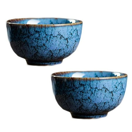 

Panda Superstore PF-HOM367125011-DORIS02108-RP 2.3 oz Chinese Kungfu Handmade Porcelain Japanese Wine & Tea Cups Bowl Blue - 2 Piece