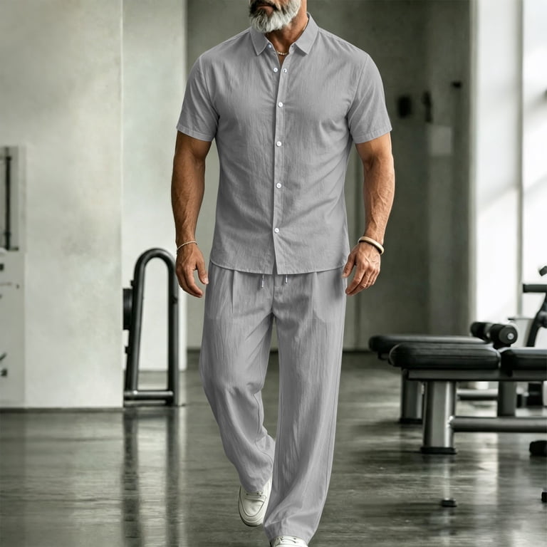 matching dress shirts and pants Mens Matching Pants and Shirt Set Long Sleeve Purple 2576 L/34 Waist Purple