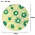 thumbnail image 6 of Green Yellow Dandelion Pattern Round Tablecloth 60"x60",Wrinkle Wipeable Table Cloth for Kitchen Dining Room Picnic Patio Party, 6 of 6