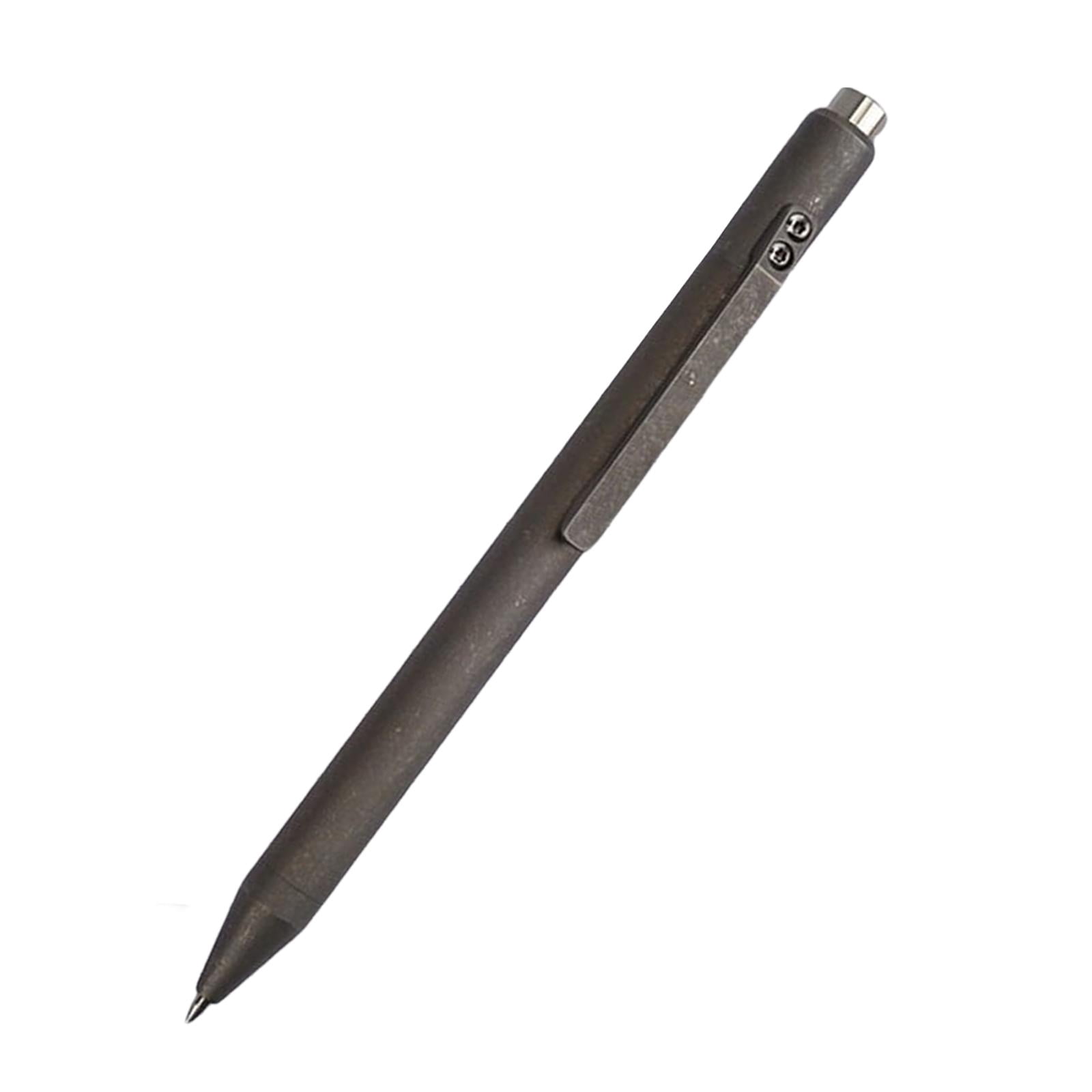 Retractable Ballpoint Pen Titanium Alloy Replaceable Pen Refill Pen Portable Pocket Ink Gift Action Pen for C