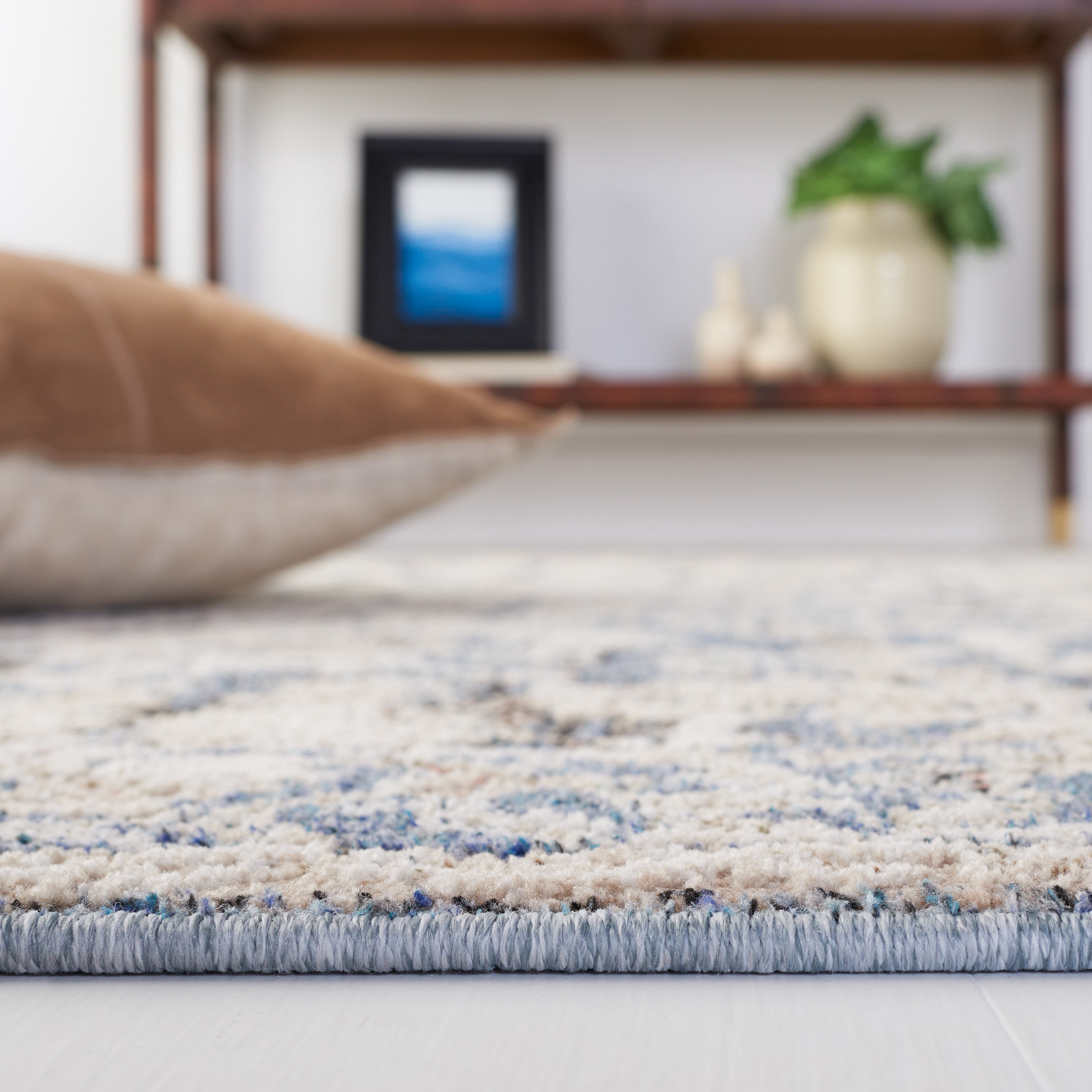 SAFAVIEH Vivaldi Lennard Abstract Runner Rug, Navy/Ivory, 2'2" x 8'