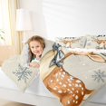 thumbnail image 4 of Feelyou Cartoon Reindeer 01, Christmas Snowflake Twin Comforter Sets, Cute Deer Animal Reversible Bedding Set, Luxury Bedroom Decor,2-Piece, 4 of 8