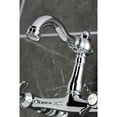 thumbnail image 3 of Kingston Brass KS3251BEX Vintage Double-Handle Wall-Mount Bridge Kitchen Faucet, Polished Chrome, 3 of 7