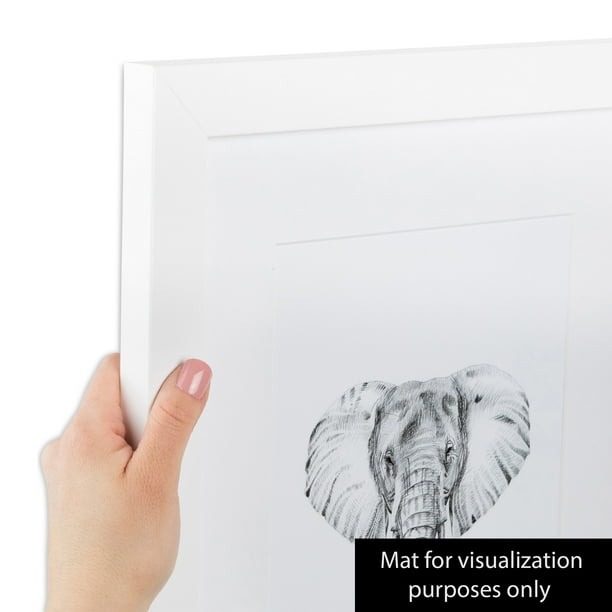 Arttoframes 16x23 Inch White Picture Frame This White Mdf Poster Frame Is Great For Your Art Or Photos Comes With 060 Plexi Glass 2wom 3966 Walmart Com Walmart Com