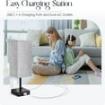 thumbnail image 6 of Bedside Table Lamps Set of 2 - Touch Nightstand Lamp for Bedroom with USB C+A Charging Ports & AC Outlets, 3-Way Dimmable Desk Lamp Grey Fabric Shade for Bedroom Living Room, Office(Bulb Included), 6 of 7