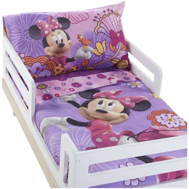 Juego de ropa de cama para niños pequeños Disney Minnie's Fluttery Friends