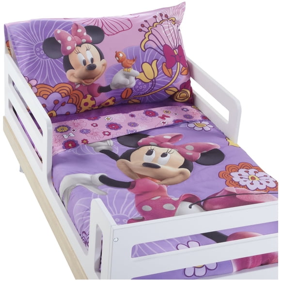 Juego de ropa de cama para niños pequeños Disney Minnie's Fluttery Friends