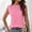 c02Pink, variant on Arnsht Cap Sleeve Tops for Women Summer Top Basic Tee Shirts Casual Round Neck Tank Loose Fit Solid Color Fashion Top Yellow S