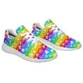 thumbnail image 6 of Rainbow Pride Shoes Men Women Fashion LGBT Sneakers Adult Lightweight Breathable Running Shoes White Size 8.5, 6 of 7