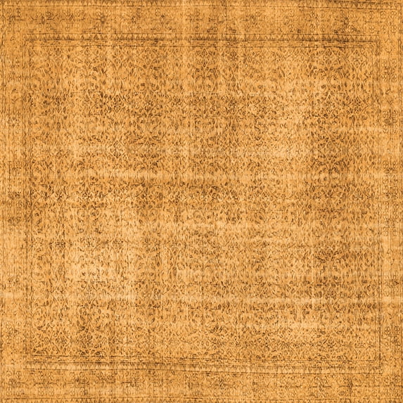 Ahgly Company Indoor Square Persian Orange Traditional Area Rugs, 8' Square