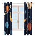 thumbnail image 4 of Cosmic Planets Night Sky 2 Panels Curtains for Bedroom Living Room Drapes Kitchen Window Curtain Home Decor, 4 of 6