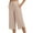 Beige*women workout capris, variant on Eryao Women's Capri Pants Wide Leg Athletic Yoga Capris with Pockets Lightweight Hiking Lounge Drawstring Pants Beige L