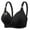Black, variant on Cute Push Up Bralettes for Women Plus Size Full Coverage Wireless Bras Underwear Soft Ruched Support T-Shirt Bra, 36/80BC Purple