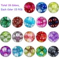 thumbnail image 4 of Glass Beads 18 Colors 10mm Beads 270pcs with Scissors Elastic Thread Beading Needles for Necklace Bracelet Earring Jewelry Making, 4 of 9