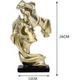 thumbnail image 2 of Statue d'Or en Résine Embrasser l'Amoureux Sculpture Bureau Art Moderne Décoration de Table, Or, 2 of 5